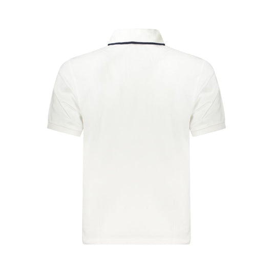 White Cotton Men Polo-Shirt