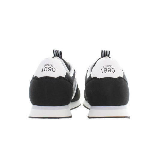 Black Polyester Men's Sneaker