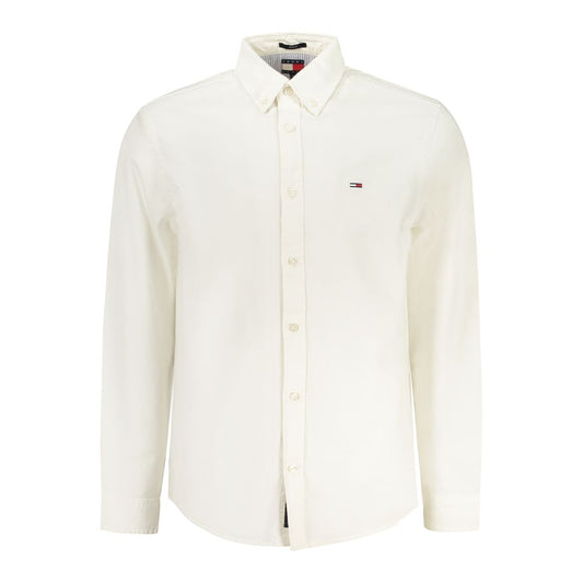 White Cotton Men Shirt