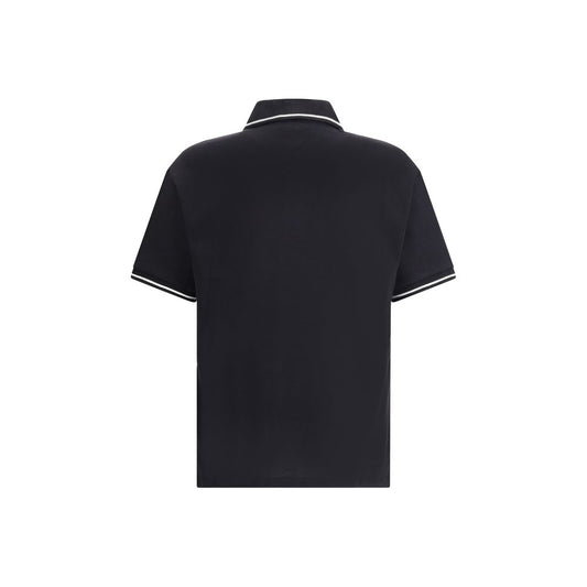Black Cotton Polo Shirt