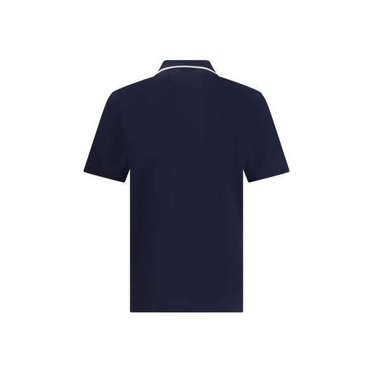Blue Cotton Polo Shirt
