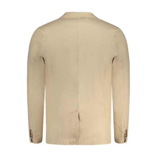 Beige Cotton Men's Jacket