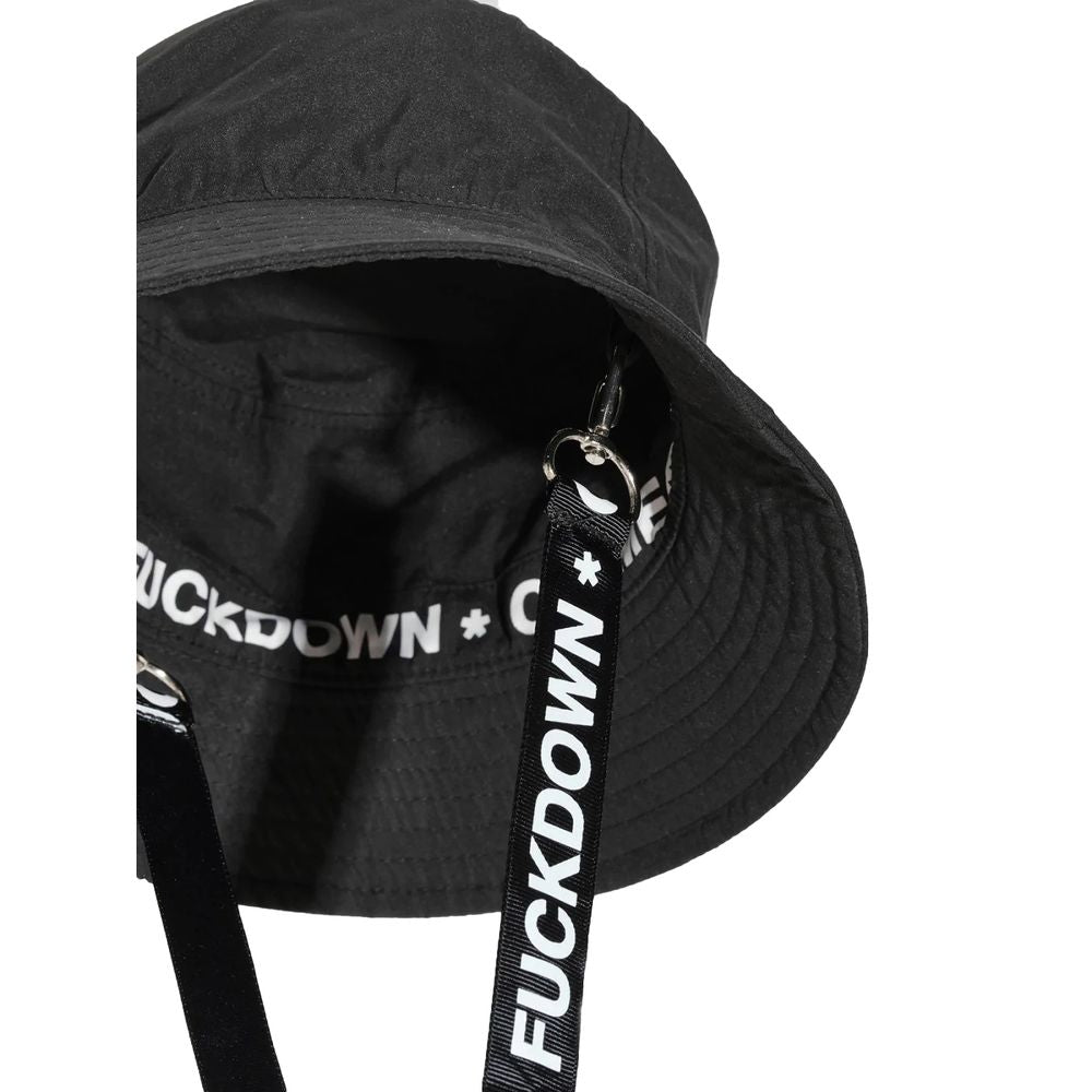 Black Polyester Men Fisherman Hat