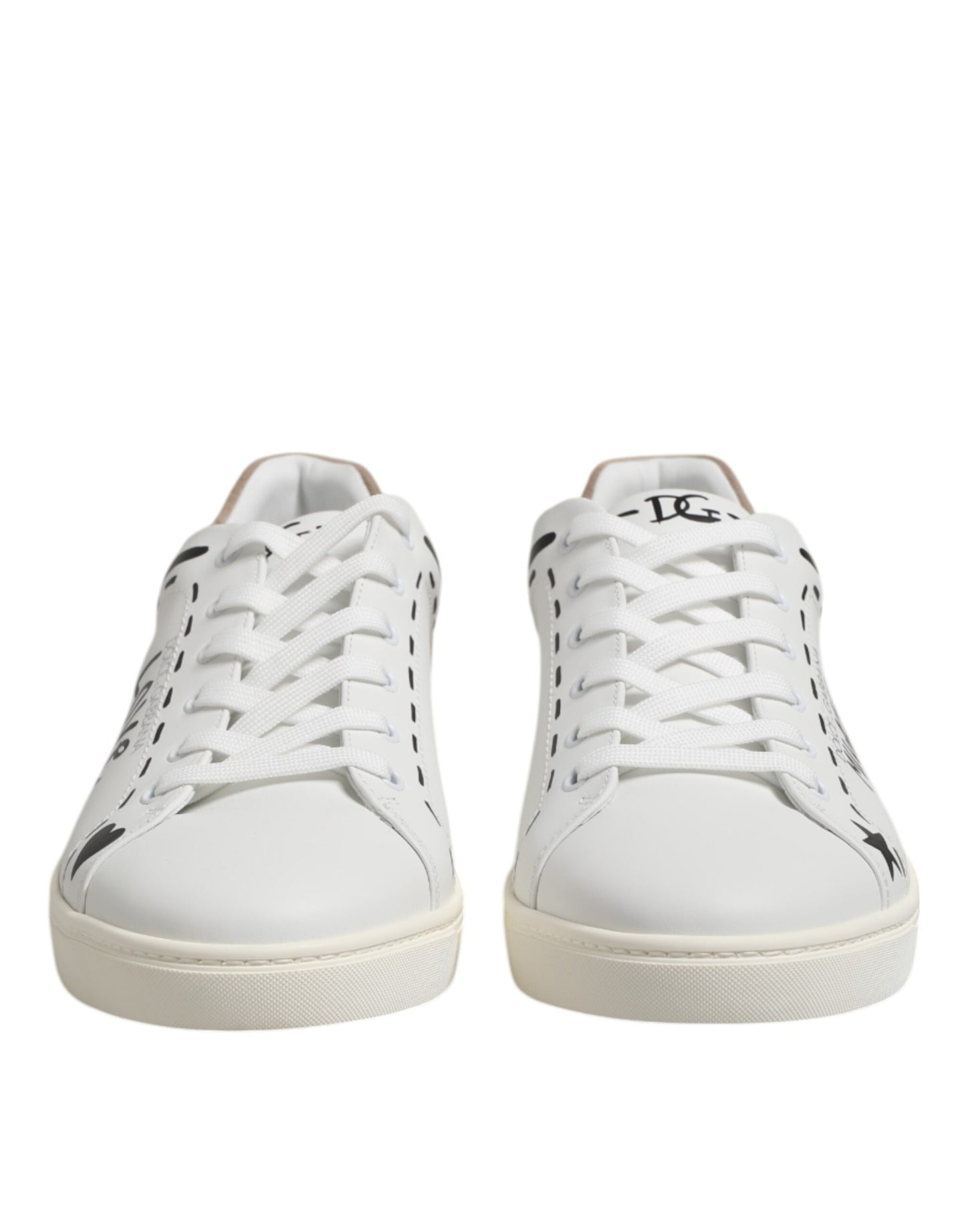 White Leather MILANO Low Top Sneakers Shoes