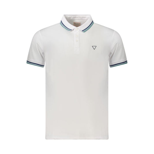 White Cotton Men Polo Shirt