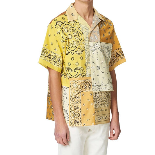Yellow Cotton Pattern Shirt