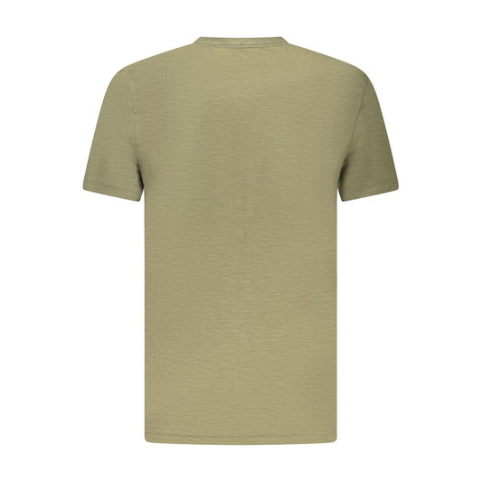 Green Cotton Men T-Shirt
