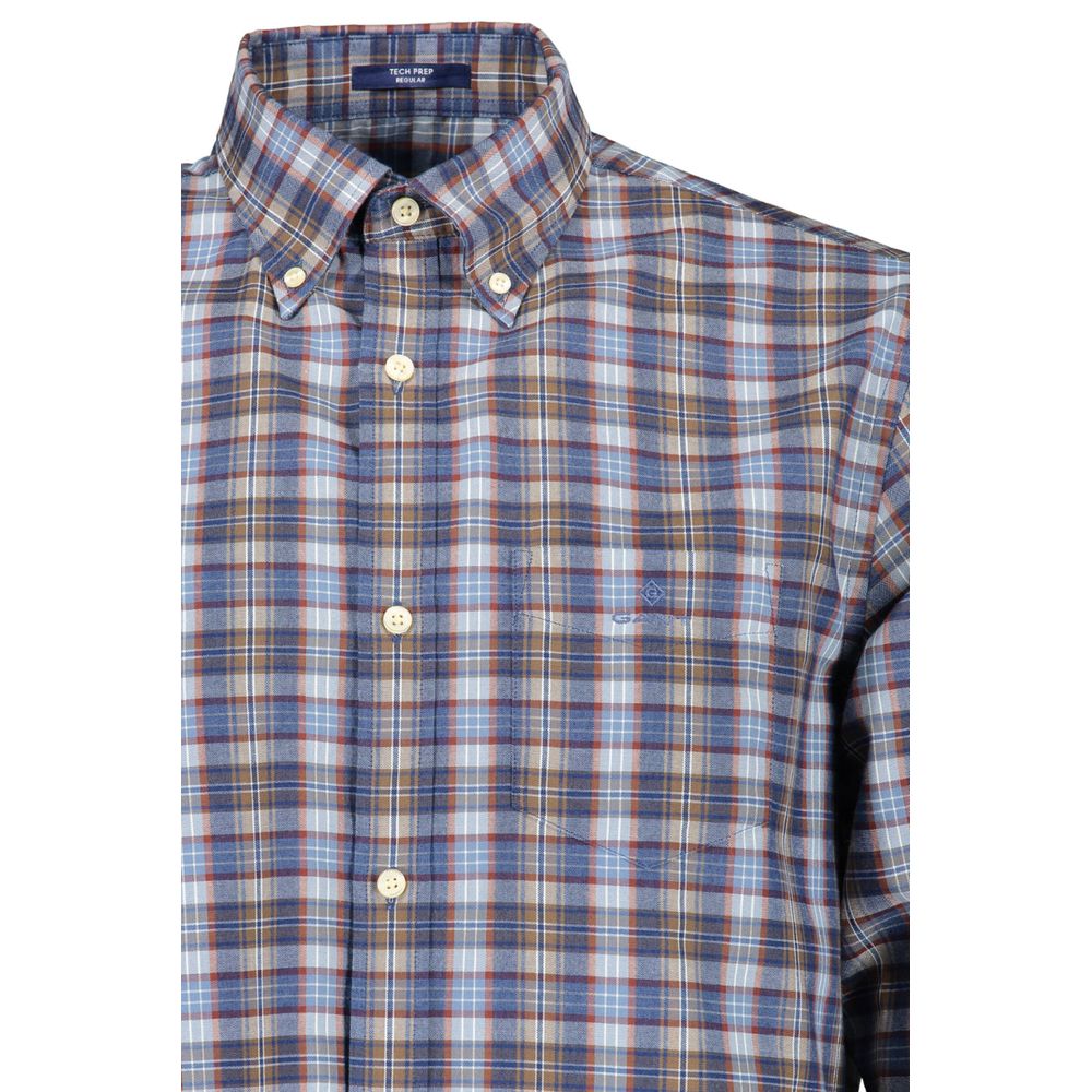 Blue Cotton Men's Shirt