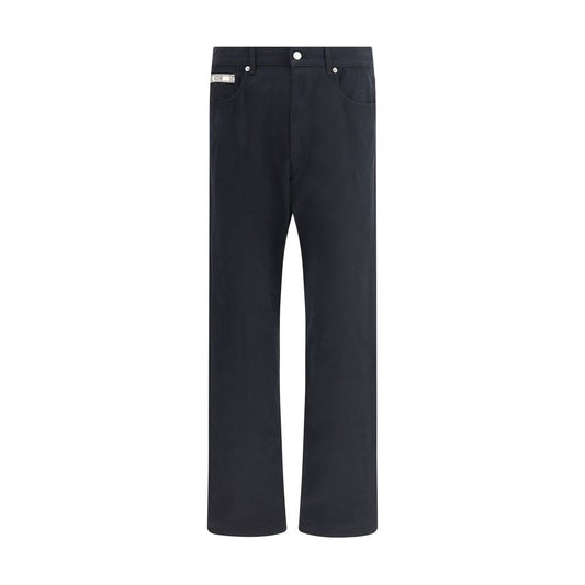 Black Cotton Casual Pants