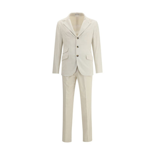 Cream Cotton Two-Piece Suit