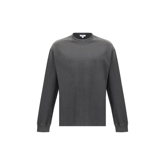 Gray Cotton Long Sleeve T-Shirt