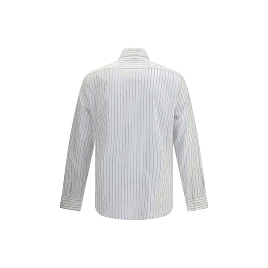 White Cotton Pattern Shirt