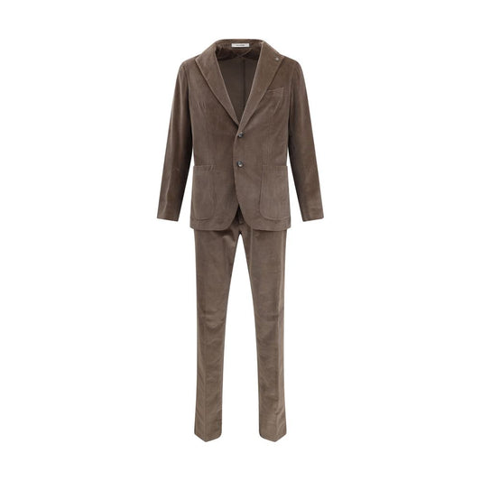 Brown Cotton Two-Piece Suit