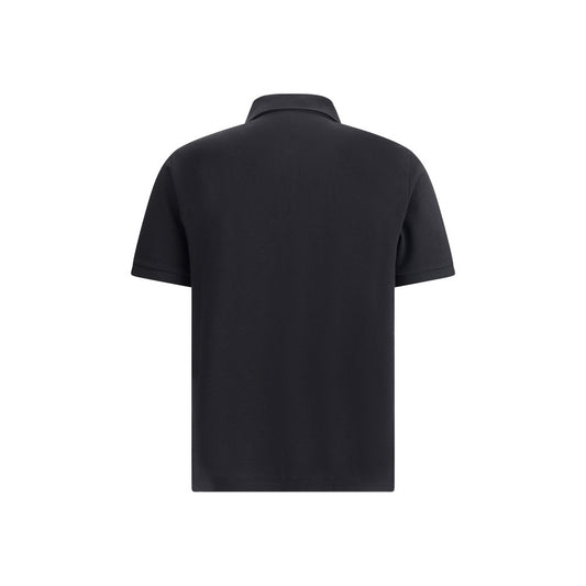 Black Cotton Polo Shirt