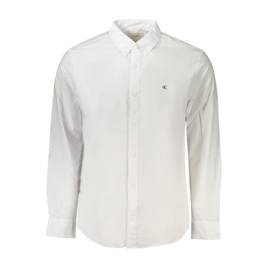 White Cotton Men Shirt