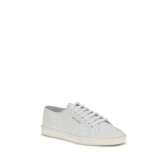 White Calf Leather Bos Taurus Low Top Sneakers