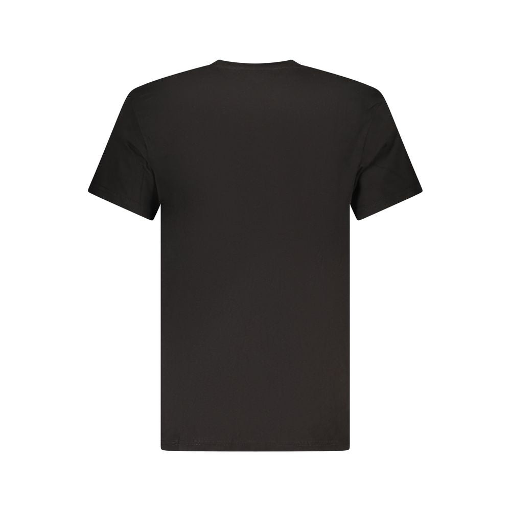 Black Cotton Men T-Shirt