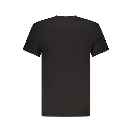 Black Cotton Men T-Shirt