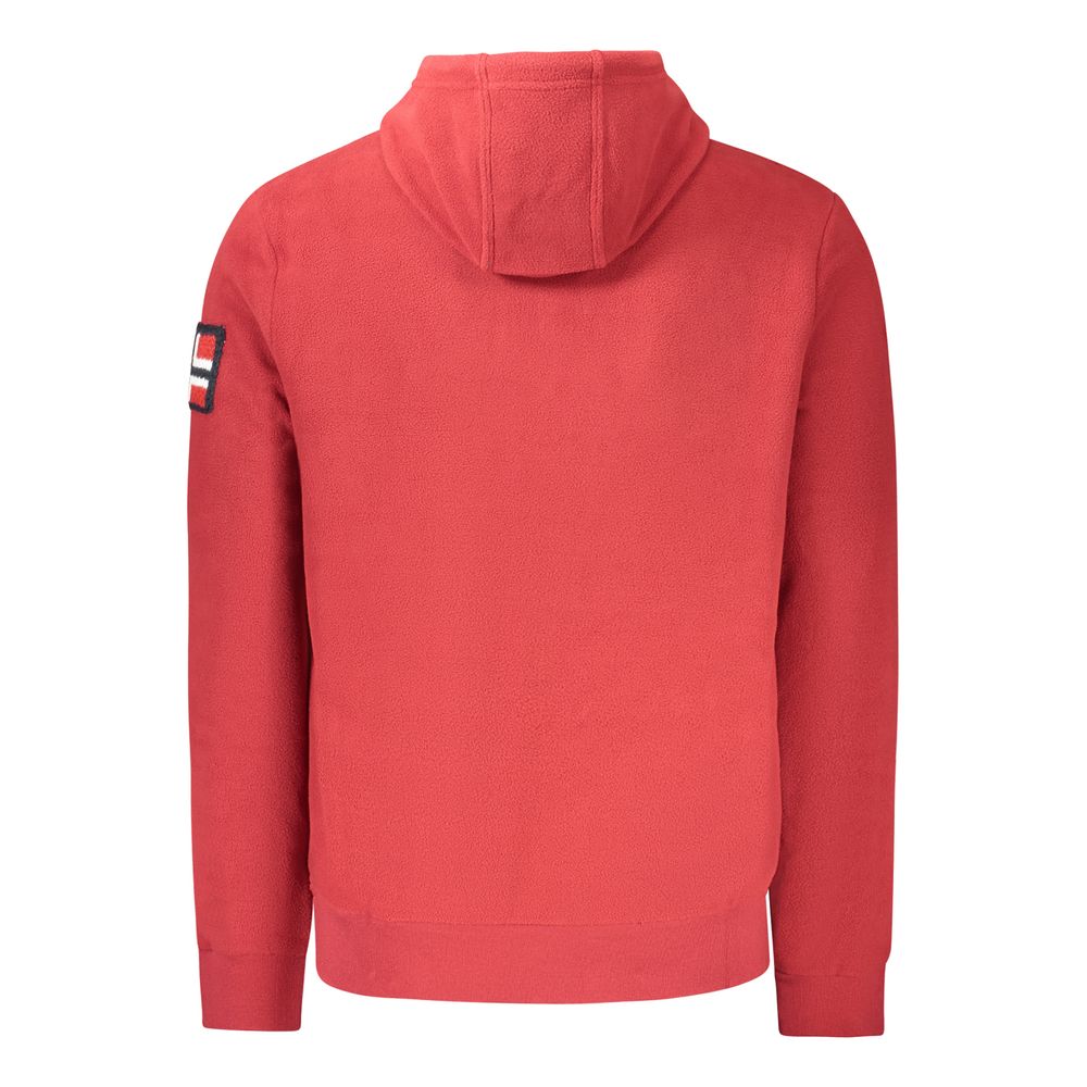 Red Polyester Men Sweater