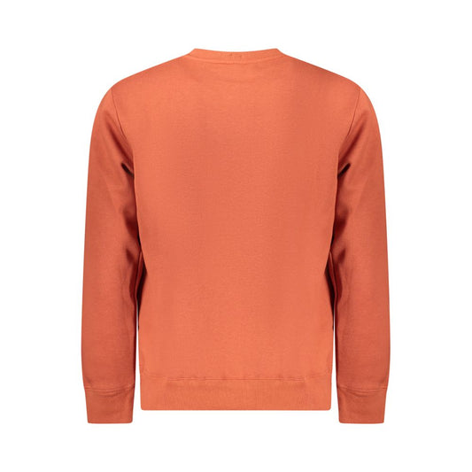 Orange Cotton Men Sweater