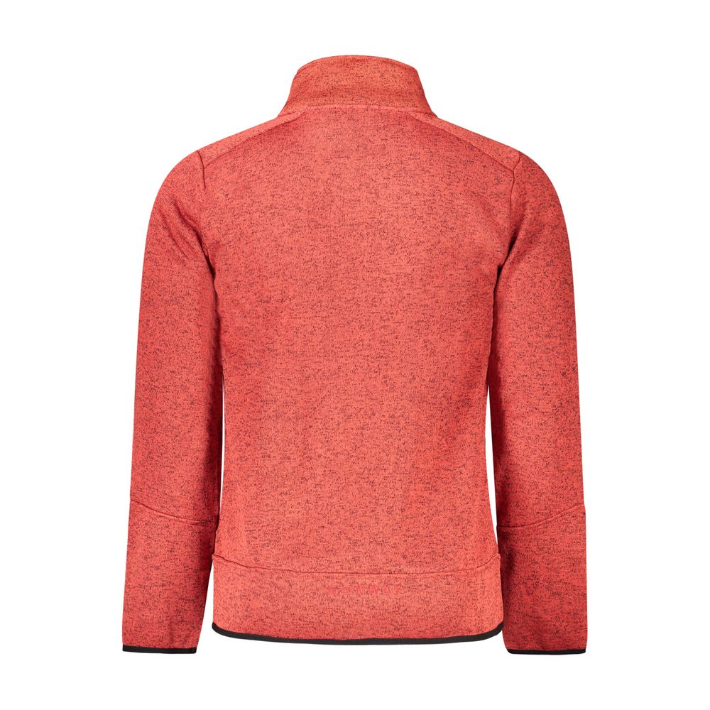 Red Polyester Men Sweater