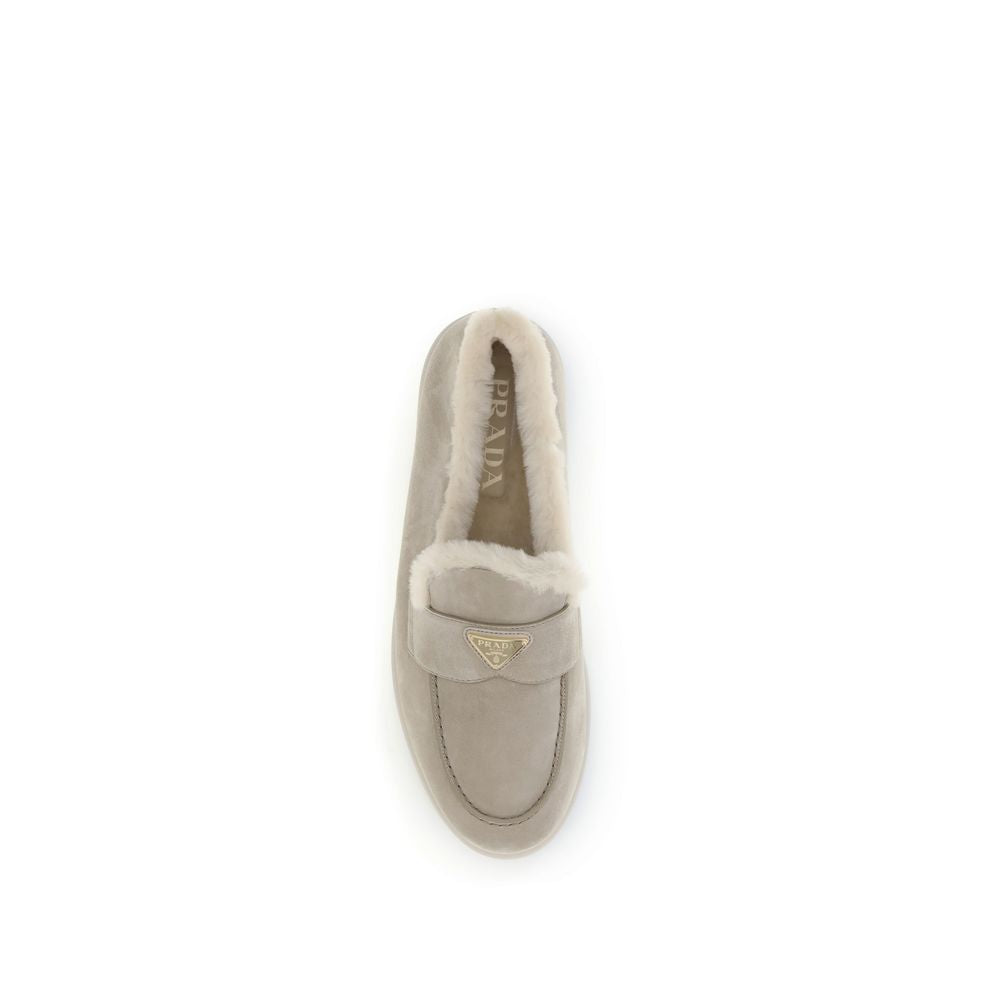 Beige Rubber Slip-On Loafers