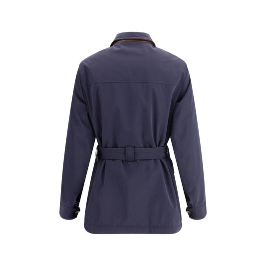Blue Polyester Coat