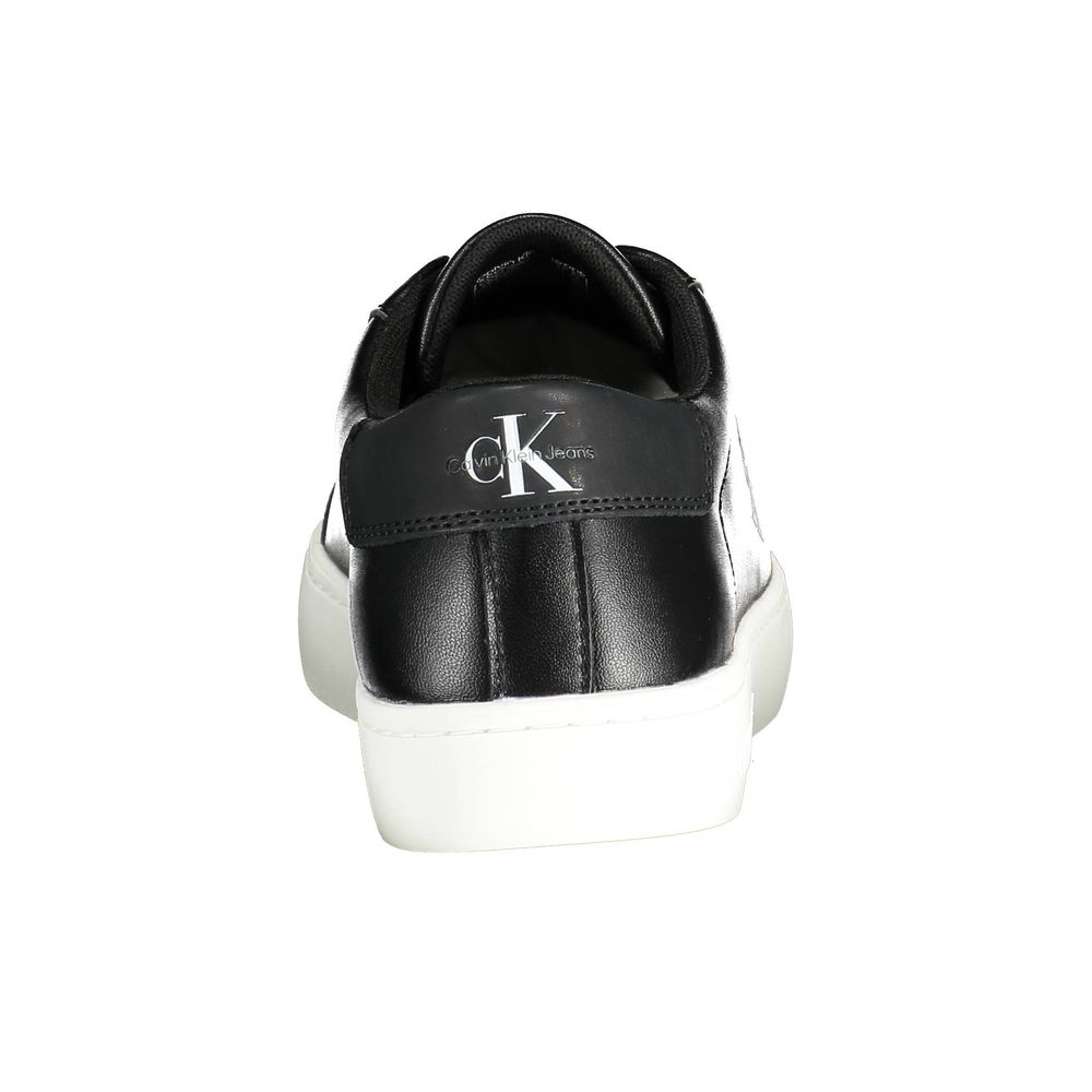 Black Polyester Men's Sneaker