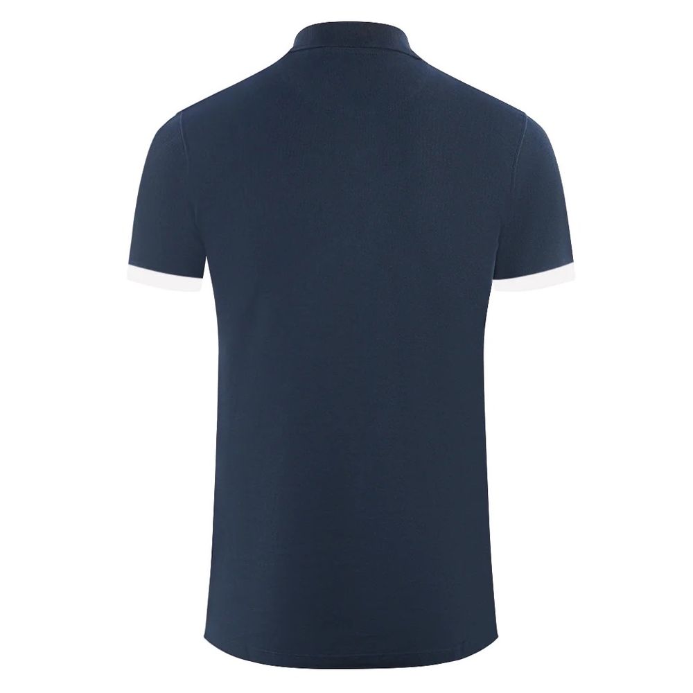 Blue Cotton Polo Shirt