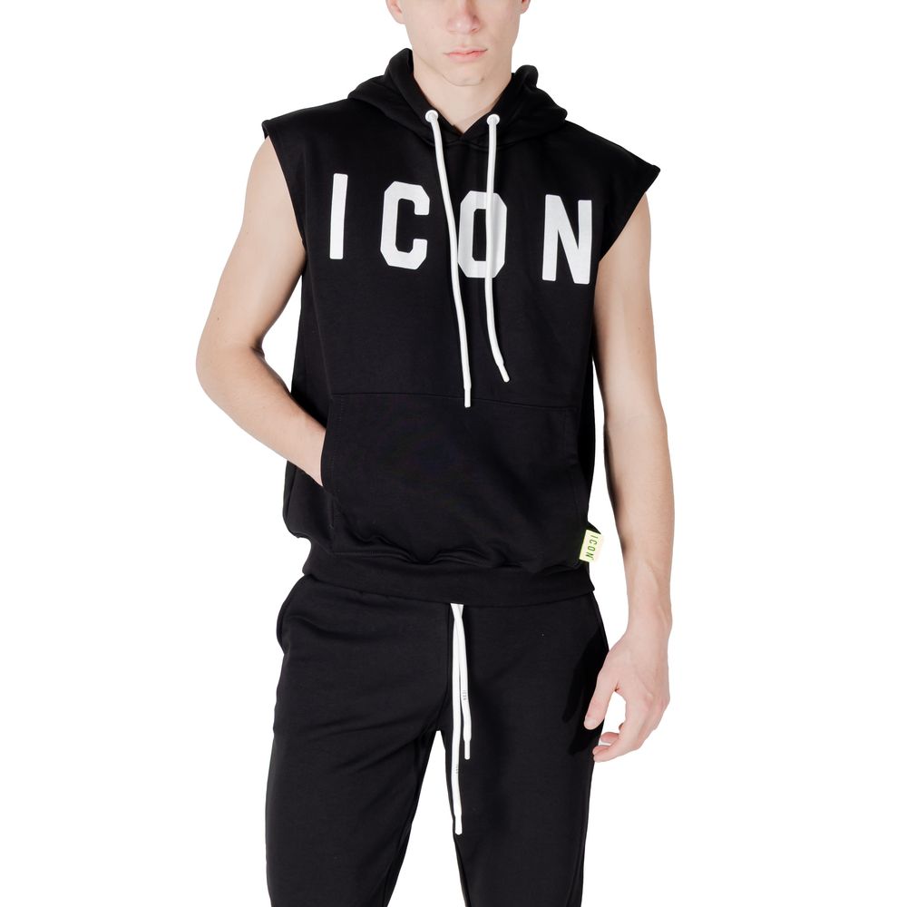 Black Cotton Hoodie