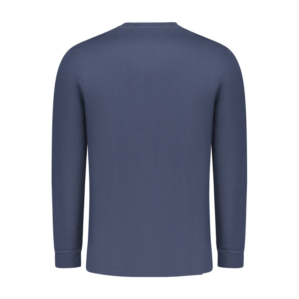 Blue Cotton Men T-Shirt