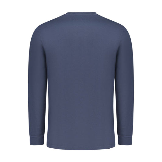 Blue Cotton Men T-Shirt