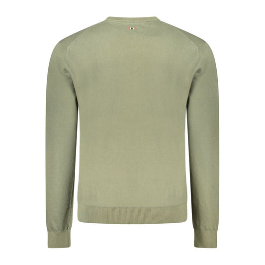 Green Cotton Men Sweater