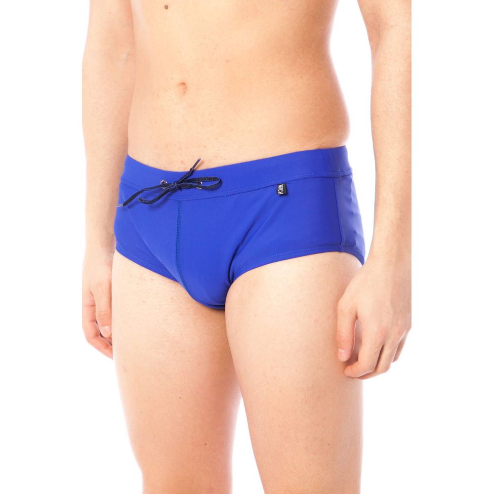 Blue Elastane Swimwear