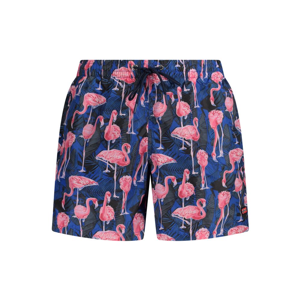 Blue Polyester Swimwear