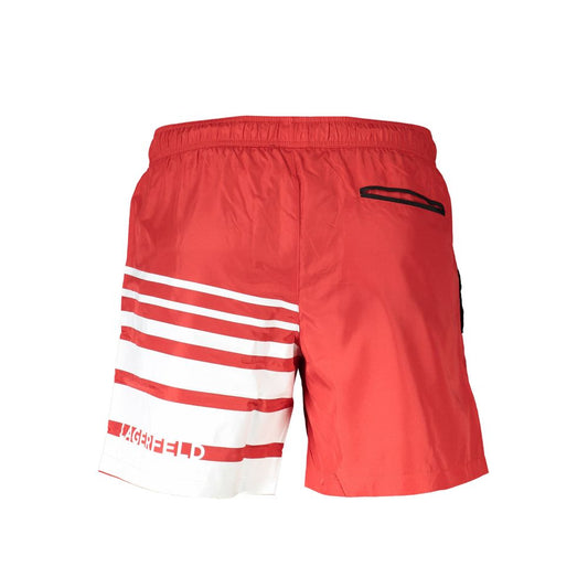 Red Polyester Swimwear