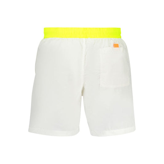 White Polyamide Men's Swim Trunk