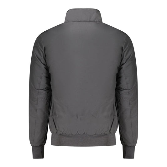 Black Polyester Men Jacket