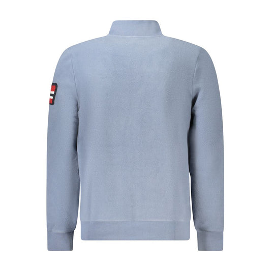 Blue Polyester Men Sweater