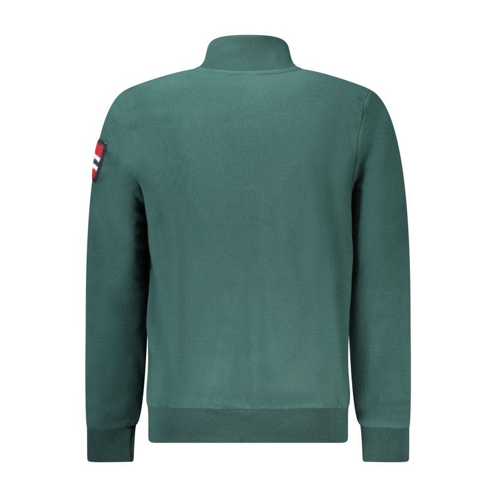Green Polyester Men Sweater