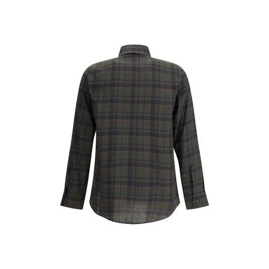 Green Cotton Pattern Shirt