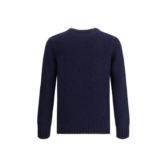 Blue Merino Wool Sweatshirt