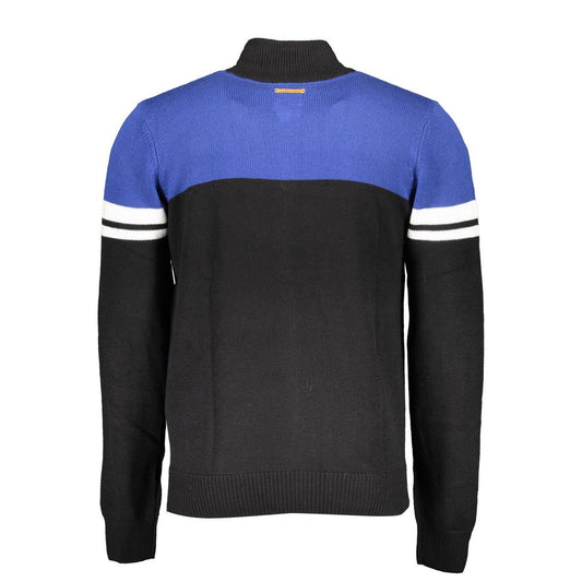 Black Cotton Men Cardigan