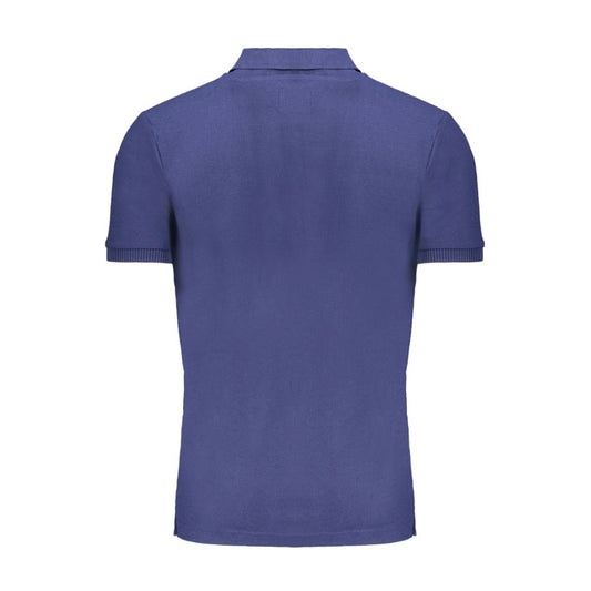 Blue Cotton Men's Polo Shirt