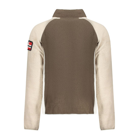 Brown Polyester Men Sweater