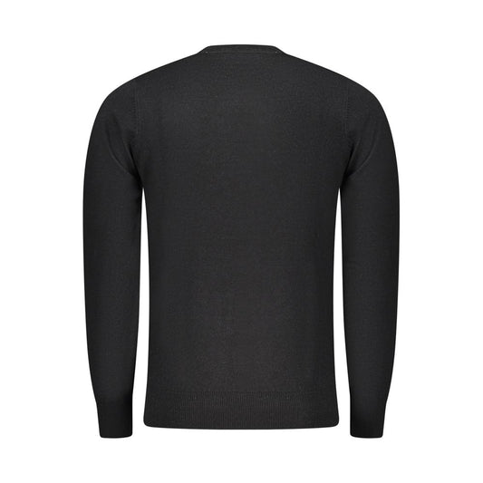 Black Wool Men Sweater