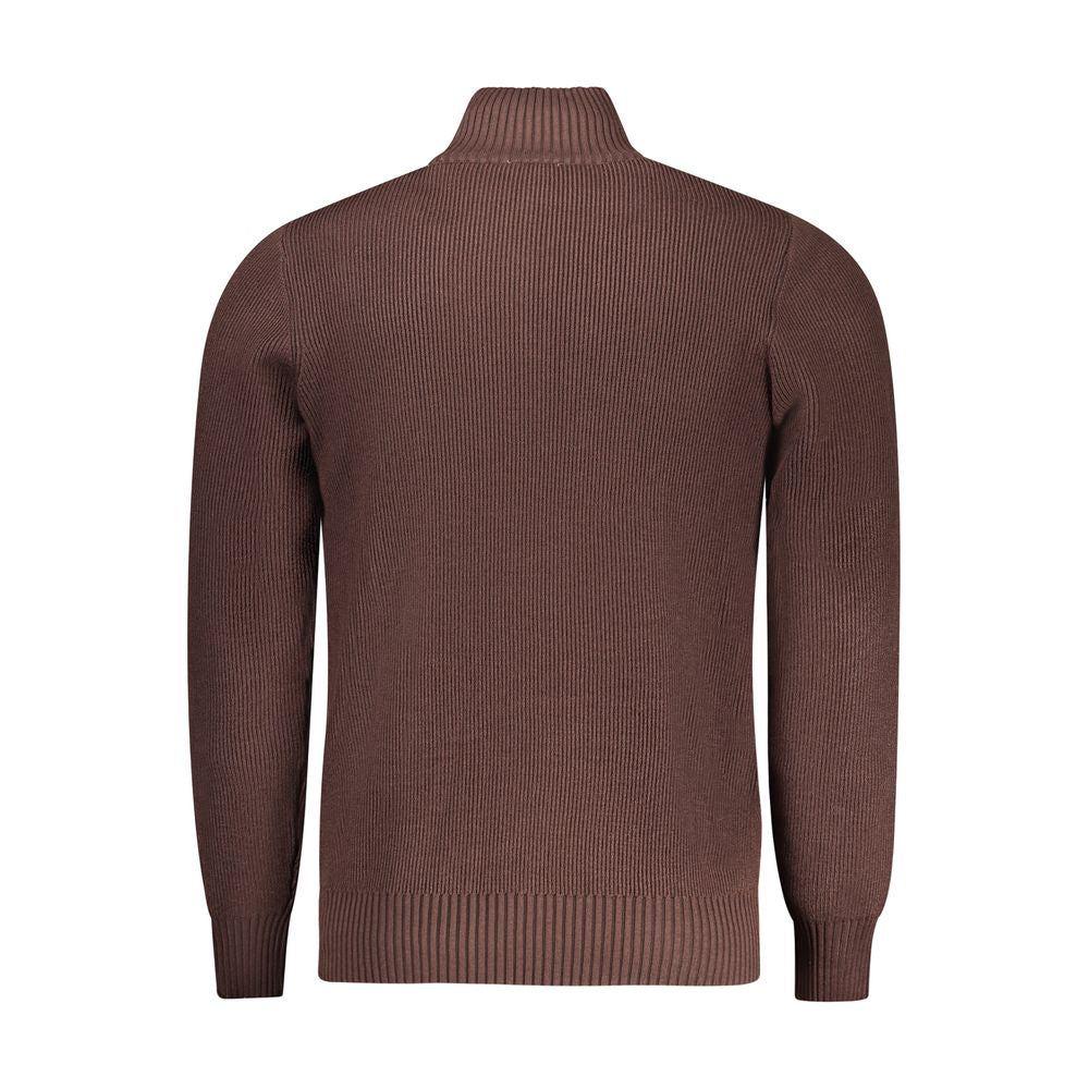 Brown Nylon Men Sweater