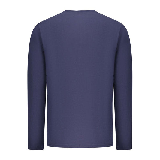 Blue Cotton Men T-Shirt