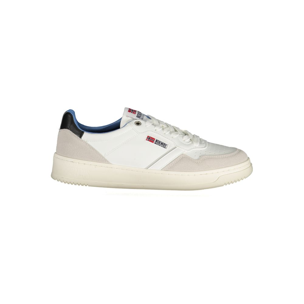 White Polyester Men Sneaker
