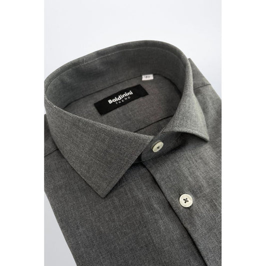 Gray Cotton Men Shirt